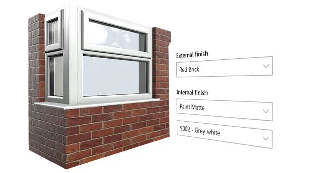 Window frames with walls